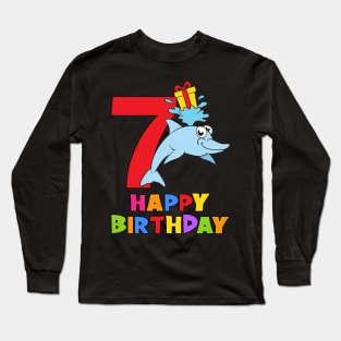 7th Birthday Party 7 Year Old Seven Years Long Sleeve T-Shirt